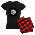 thumbnail image 1 of CafePress - 8 Ball Women's Dark Pajamas - Women's Short Sleeve Print T-Shirt and Pants Dark Cotton Pajama Set, 1 of 7