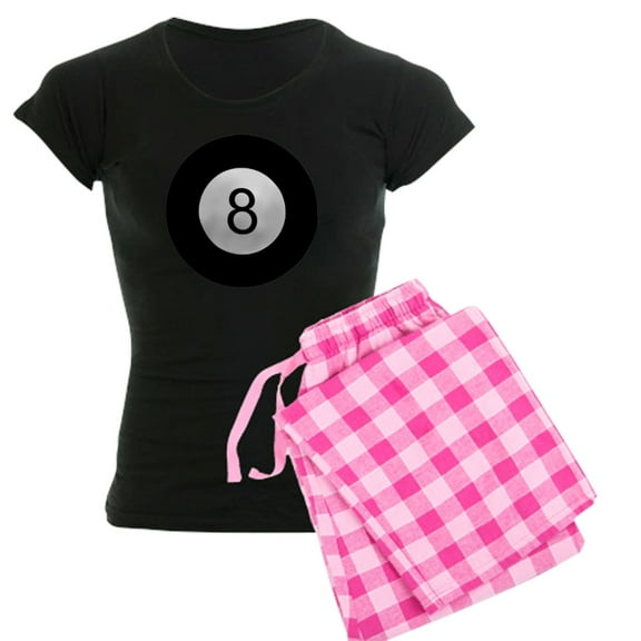 CafePress - 8 Ball Women's Dark Pajamas - Women's Short Sleeve Print T-Shirt and Pants Dark Cotton Pajama Set