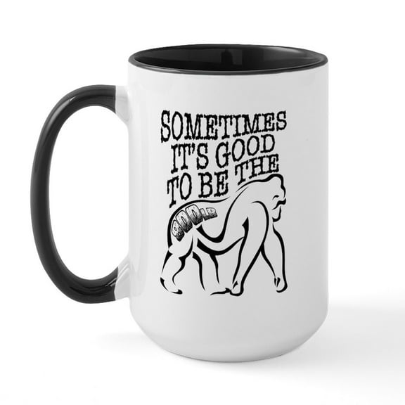 CafePress - 800Lb GORILLA Large Mug - 15 oz Ceramic Large White Novelty Mug