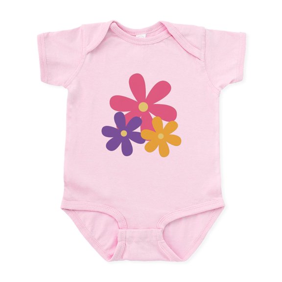 CafePress - 80S Retro Daisy Flowers Body Suit - Baby Light Bodysuit, Size Newborn - 24 Months