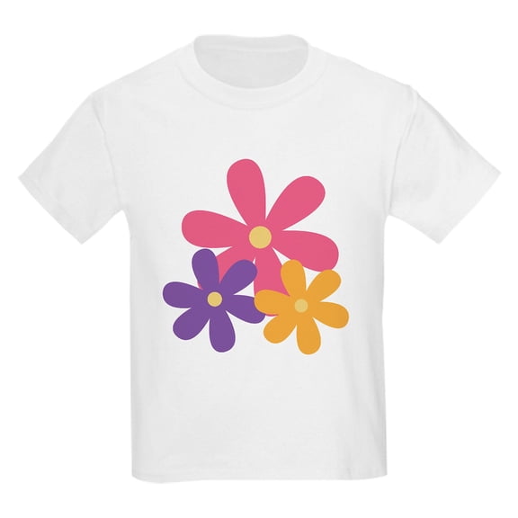 CafePress - 80S Retro Daisy Flowers T Shirt - Light T-Shirt Kids XS-XL