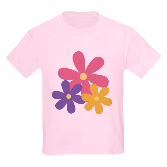 CafePress - 80S Retro Daisy Flowers T Shirt - Light T-Shirt Kids XS-XL