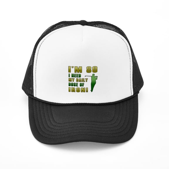CafePress - 80Th Birthday Golf Humor - Adjustable Unisex Printed Trucker Hat with Mesh Back