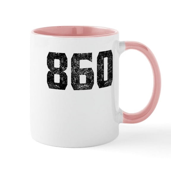 CafePress - 860 Hartford Area Code Mugs - 11 oz Ceramic Mug - Novelty Coffee Tea Cup