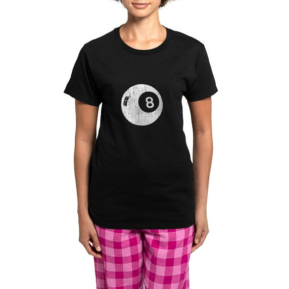 CafePress - 8Ball V W Women's Dark Pajamas - Women's Short Sleeve Print T-Shirt and Pants Dark Cotton Pajama Set