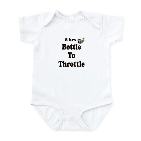 CafePress - 8Hrs Bottle To Throttle Infant Bodysuit - Baby Light Bodysuit, Size Newborn - 24 Months