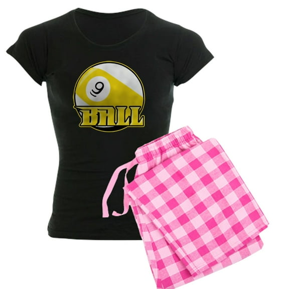 CafePress - 9 Ball Women's Dark Pajamas - Women's Short Sleeve Print T-Shirt and Pants Dark Cotton Pajama Set