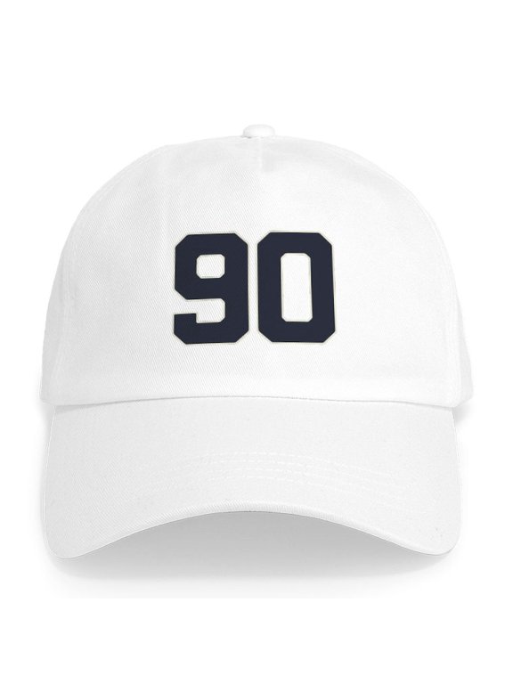 - 90 90Th Birthday 90 Years Old Cap - Adjustable 100% Brushed Unisex Casual Cotton Baseball Cap, Beige, 1