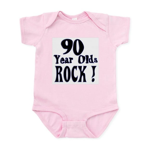 CafePress - 90 Year Olds Rock ! Infant Bodysuit - Baby Light Bodysuit, Size Newborn - 24 Months