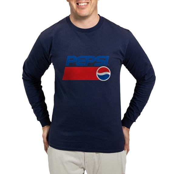 CafePress - 90S Pepsi Logo Men's Long Sleeve T Shirt - Long Sleeve Dark T-Shirt