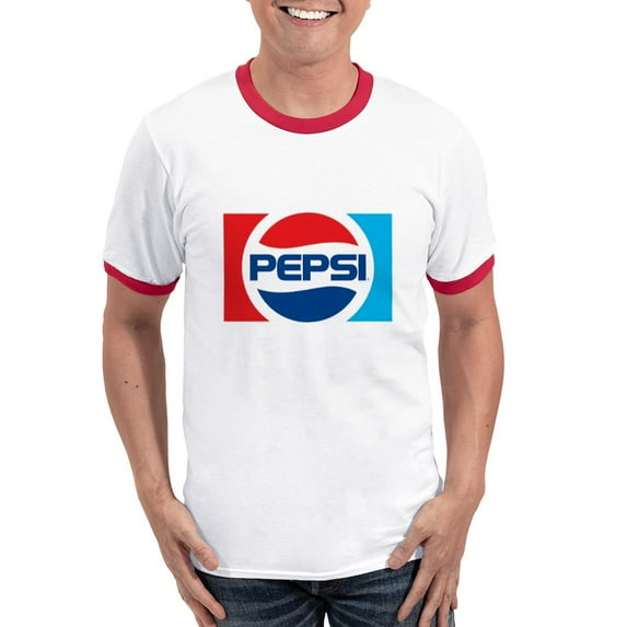 CafePress - 90S Pepsi Logo Men's Ringer T Shirt - 100% Cotton Ringed T-Shirt