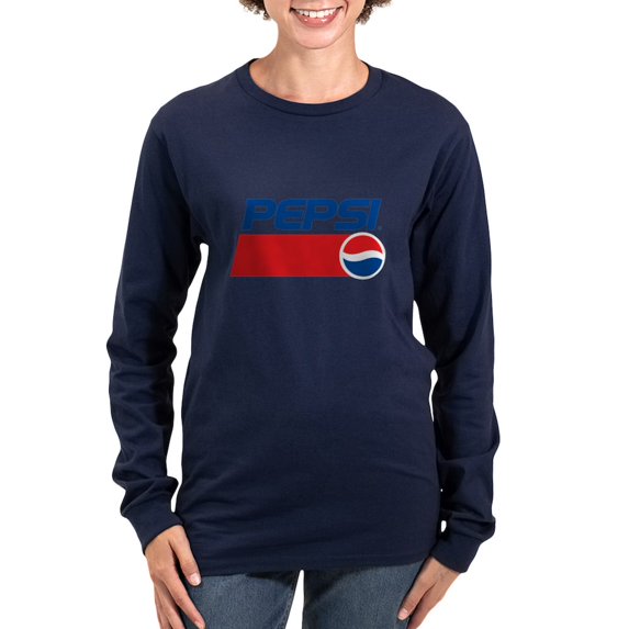 CafePress - 90S Pepsi Logo Women's Long Sleeve T Shirt - Women's Long Sleeve Graphic Tee Casual Fit