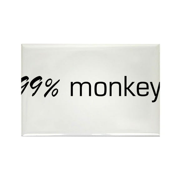 CafePress - 99% Monkey - Rectangle Magnet, 2"x3" Refrigerator Magnet
