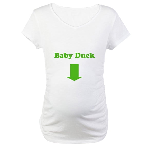 CafePress - A Baby Duck Is Always Welcome In Oregon! - Cotton Maternity T-shirt, Cute & Funny Pregnancy Tee