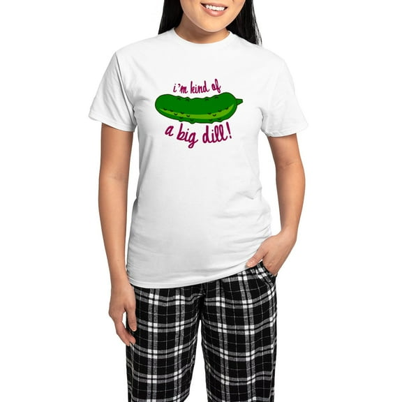 CafePress - A Big Dill Women's Light Pajamas - Women's Short Sleeve Print T-Shirt and Pants Light Cotton Pajama Set