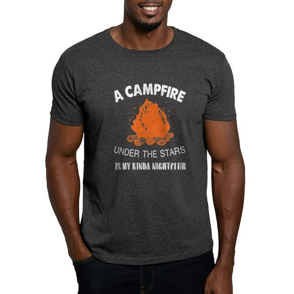 CafePress - A Campfire Under The Stars Is My Nightclub T Shirt - Men's Classic Graphic Cotton T-Shirt