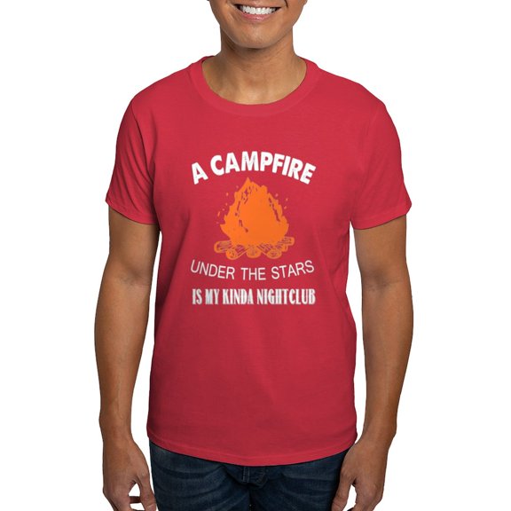CafePress - A Campfire Under The Stars Is My Nightclub T Shirt - Men's Classic Graphic Cotton T-Shirt