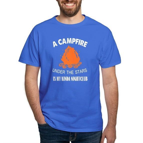 CafePress - A Campfire Under The Stars Is My Nightclub T Shirt - Men's Classic Graphic Cotton T-Shirt