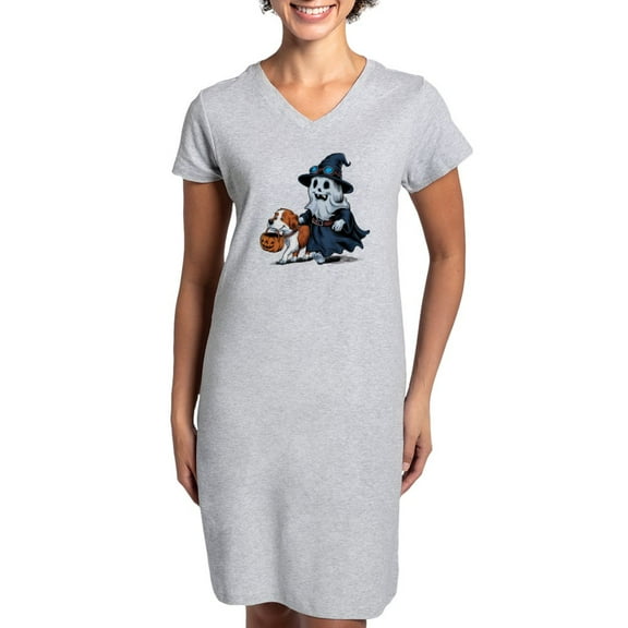 CafePress - A Cartoon Of A Skull With A Top Hat And A Dog - Women's Nightshirt