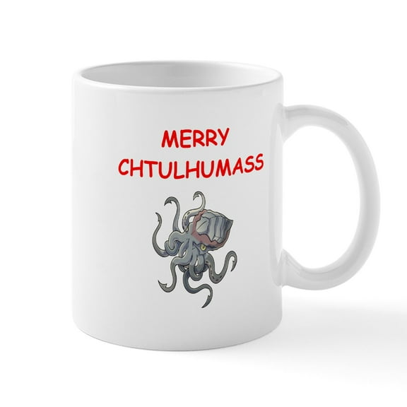 CafePress - A Chtulhu Christmas Mugs - 11 oz Ceramic Mug - Novelty Coffee Tea Cup