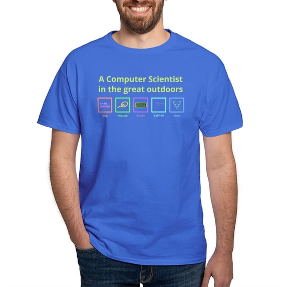 CafePress - A Computer Scientist In The Great Outdoors (Light) - Men's Classic Graphic Cotton T-Shirt