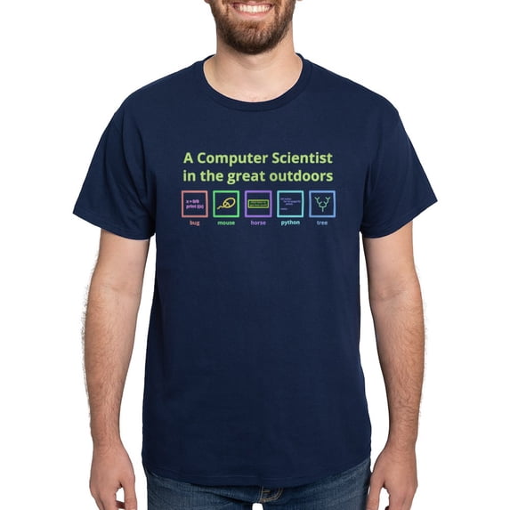 CafePress - A Computer Scientist In The Great Outdoors (Light) - Men's Classic Graphic Cotton T-Shirt