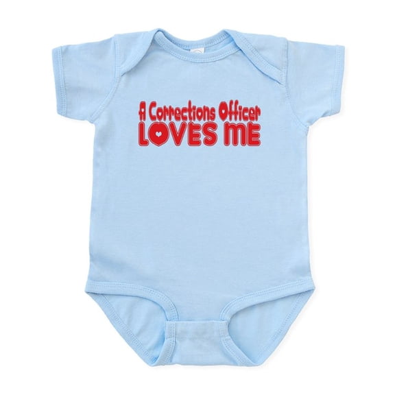 CafePress - A Corrections Officer Loves Me Infant Bodysuit - Baby Light Bodysuit, Size Newborn - 24 Months