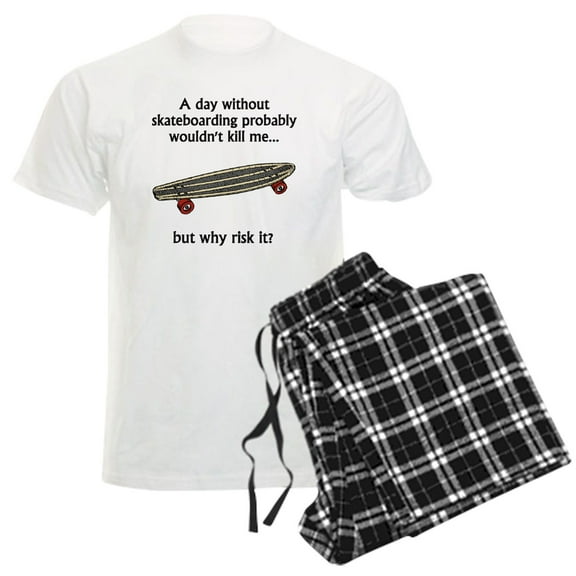 CafePress - A Day Without Skateboarding Pajamas - Men's Light Loose Fit Cotton Pajama Set