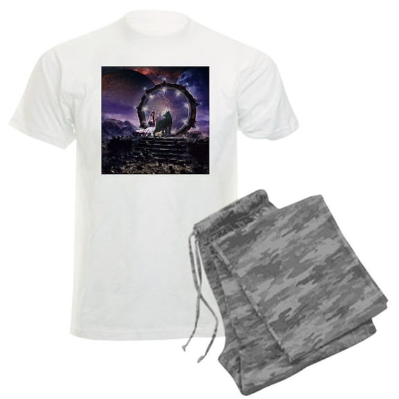 CafePress - A Fairy And A Dark Wolf Pajamas - Men's Light Loose Fit Cotton Pajama Set