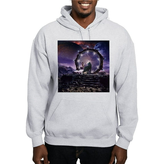 CafePress - A Fairy And A Dark Wolf Sweatshirt - Pullover Hoodie, Hooded Sweatshirt