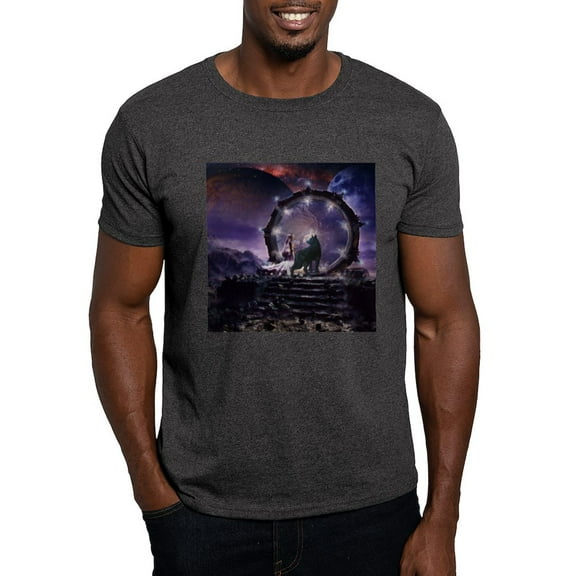 CafePress - A Fairy And A Dark Wolf T Shirt - Men's Classic Graphic Cotton T-Shirt