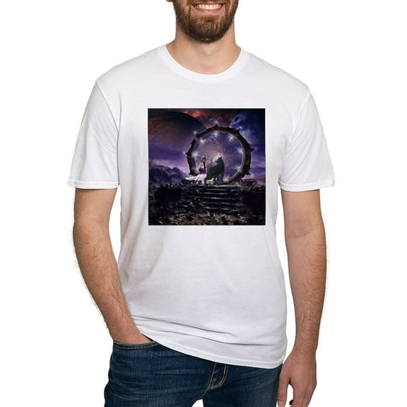 CafePress - A Fairy And A Dark Wolf T Shirt - Fitted T-Shirt, Vintage Fit Soft Cotton Tee