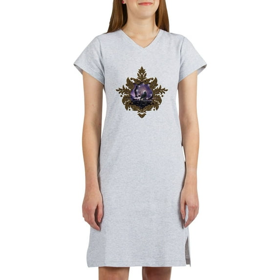CafePress - A Fairy And A Dark Wolf T Shirt - Women's Nightshirt