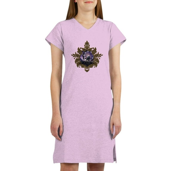 CafePress - A Fairy And A Dark Wolf T Shirt - Women's Nightshirt