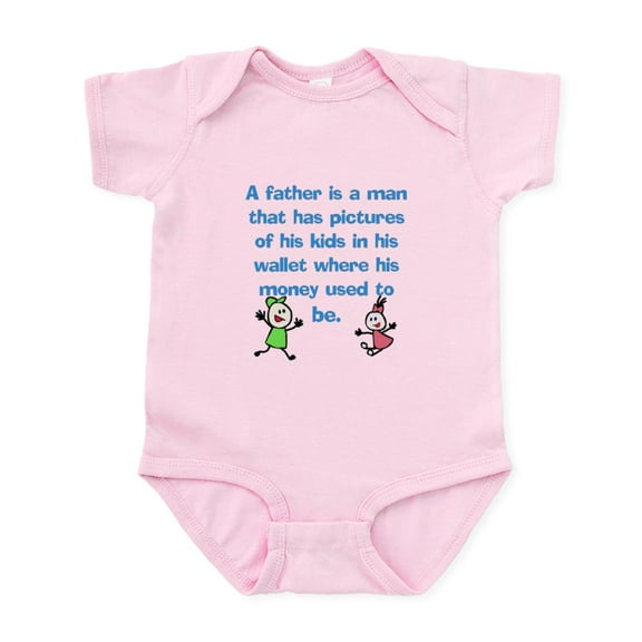 CafePress - A Father Is... Body Suit - Baby Light Bodysuit, Size Newborn - 24 Months
