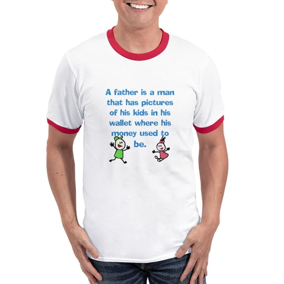 CafePress - A Father Is... Ringer T - 100% Cotton Ringed T-Shirt