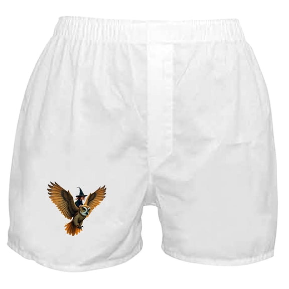 CafePress - A Giant Owl Through A Moonlit Sky - Men's Novelty Boxer Shorts