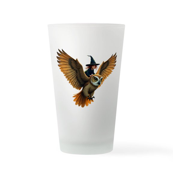 CafePress - A Giant Owl Through A Moonlit Sky - Pint Glass, Drinking Glass, 16 oz. CafePress
