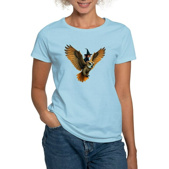 CafePress - A Giant Owl Through A Moonlit Sky Women's Value T Shirt - Women's Classic T-Shirt