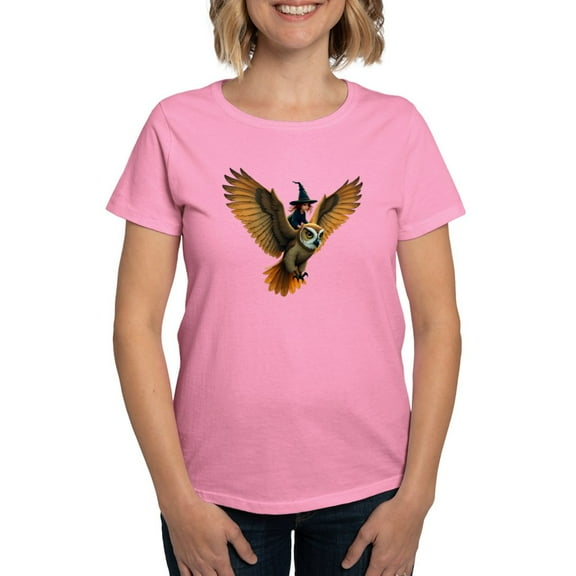 CafePress - A Giant Owl Through A Moonlit Sky Women's Value T Shirt - Women's Traditional Fit Dark T-Shirt