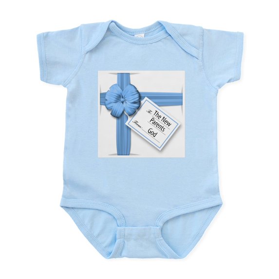 CafePress - A Gift From God Blue Infant Bodysuit - Baby Light Bodysuit, Size Newborn - 24 Months
