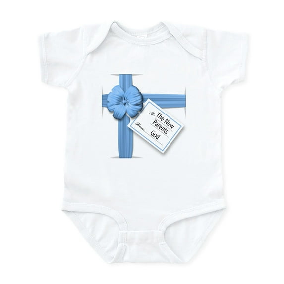 CafePress - A Gift From God Blue Infant Bodysuit - Baby Light Bodysuit, Size Newborn - 24 Months