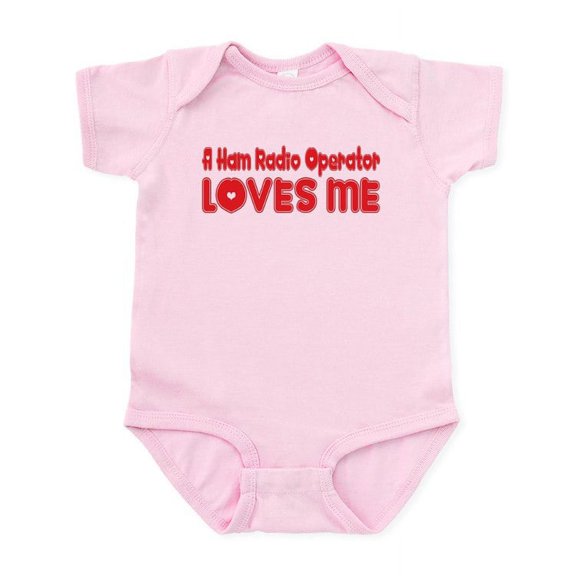 CafePress - A Ham Radio Operator Loves Me Infant Bodysuit - Baby Light Bodysuit, Size Newborn - 24 Months