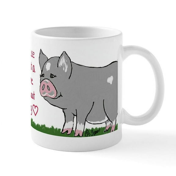 CafePress - A House Is Not A Home Without A Pig Mugs - 11 oz Ceramic Mug - Novelty Coffee Tea Cup