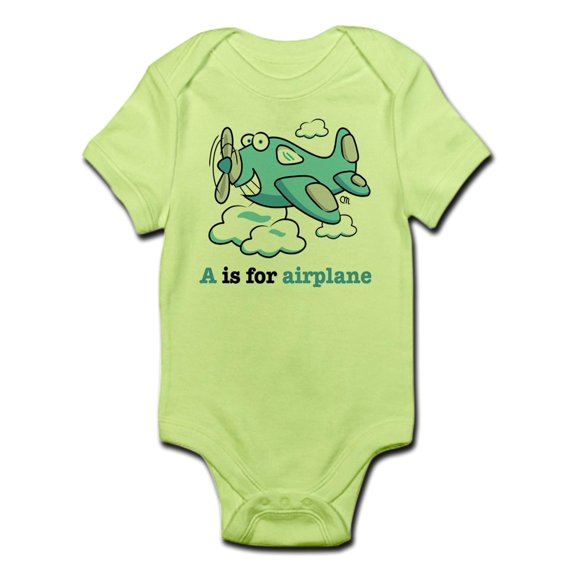 CafePress - A Is For Airplane Body Suit - Baby Light Bodysuit