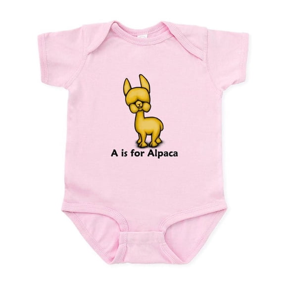CafePress - A Is For Alpaca Infant Bodysuit - Baby Light Bodysuit, Size Newborn - 24 Months