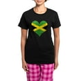 thumbnail image 1 of CafePress - A Jamaican Heart Women's Dark Pajamas - Women's Short Sleeve Print T-Shirt and Pants Dark Cotton Pajama Set, 1 of 7