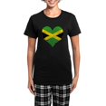 thumbnail image 1 of CafePress - A Jamaican Heart Women's Dark Pajamas - Women's Short Sleeve Print T-Shirt and Pants Dark Cotton Pajama Set, 1 of 7