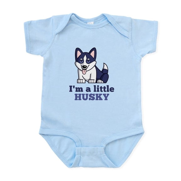 CafePress - A Little Husky Infant Bodysuit - Baby Light Bodysuit, Size Newborn - 24 Months