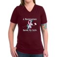 thumbnail image 1 of CafePress - A Mammogram Saved My Life T Shirt - Women's V-Neck Dark T-Shirt, 1 of 1